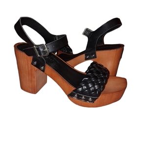 Black Casual Heel/ Wedge Platform
